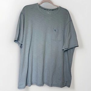 Tommy Bahama Bali Beach Crew T-Shirt Men 1XLB  Big Blue Slub Jersey Marlin Logo